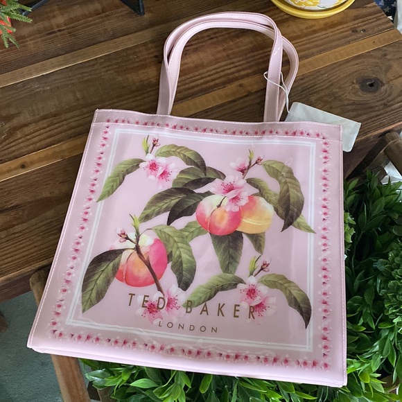 Ted Baker London Peachykeen Blushing Light Pink Peach Blossom Large Icon Tote 🍑 - Picture 1 of 16